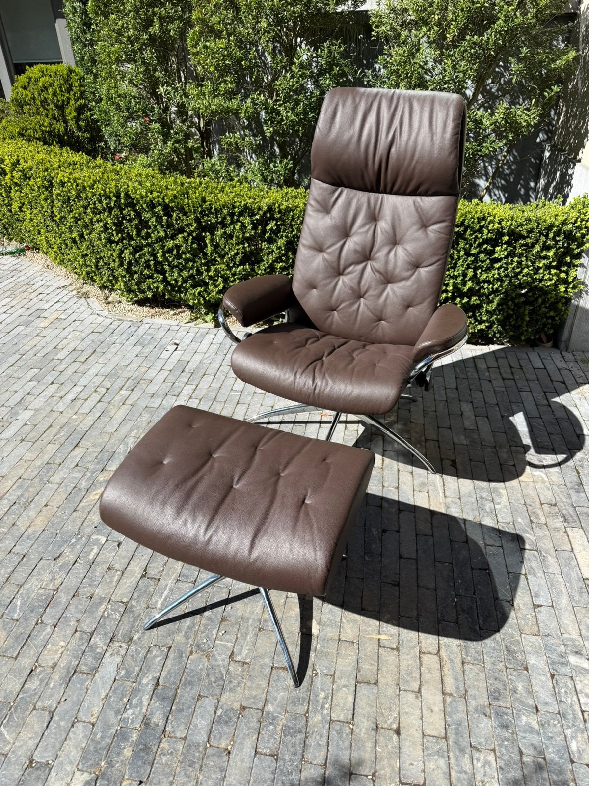 Fauteuil Stressless et son repose pieds, Maison & Meubles, Fauteuils, Enlèvement, Comme neuf, Cuir