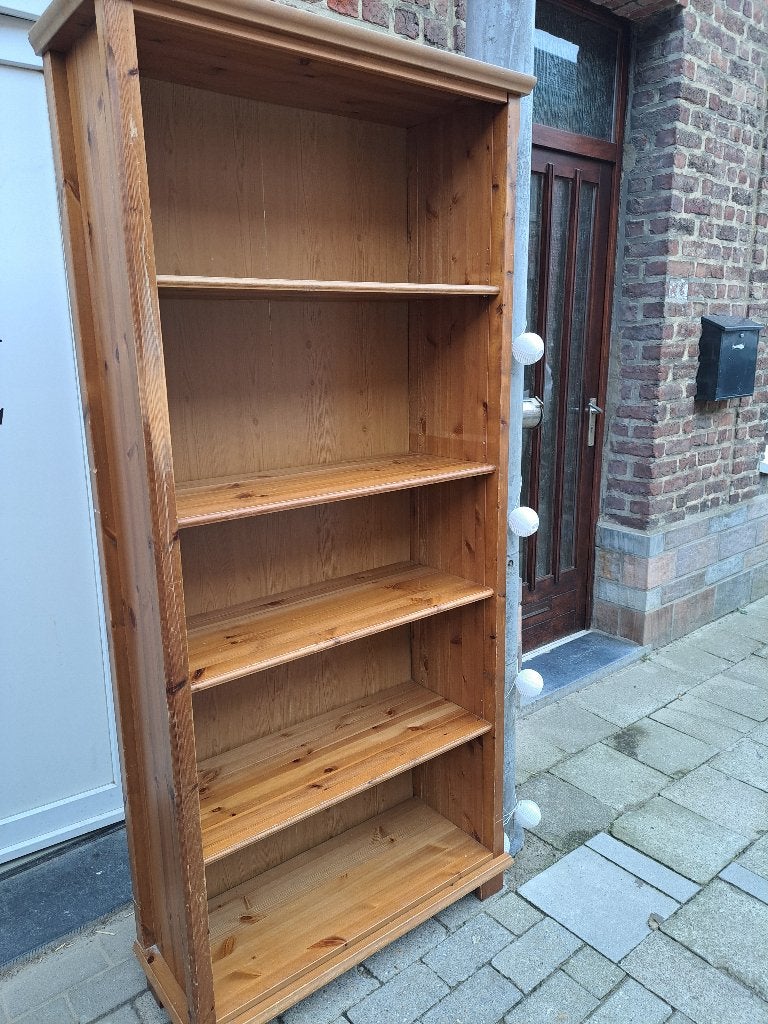 grenen houten boekenrek is niet meer beschikbaar, Ophalen, Met plank(en), Gebruikt, 50 tot 100 cm