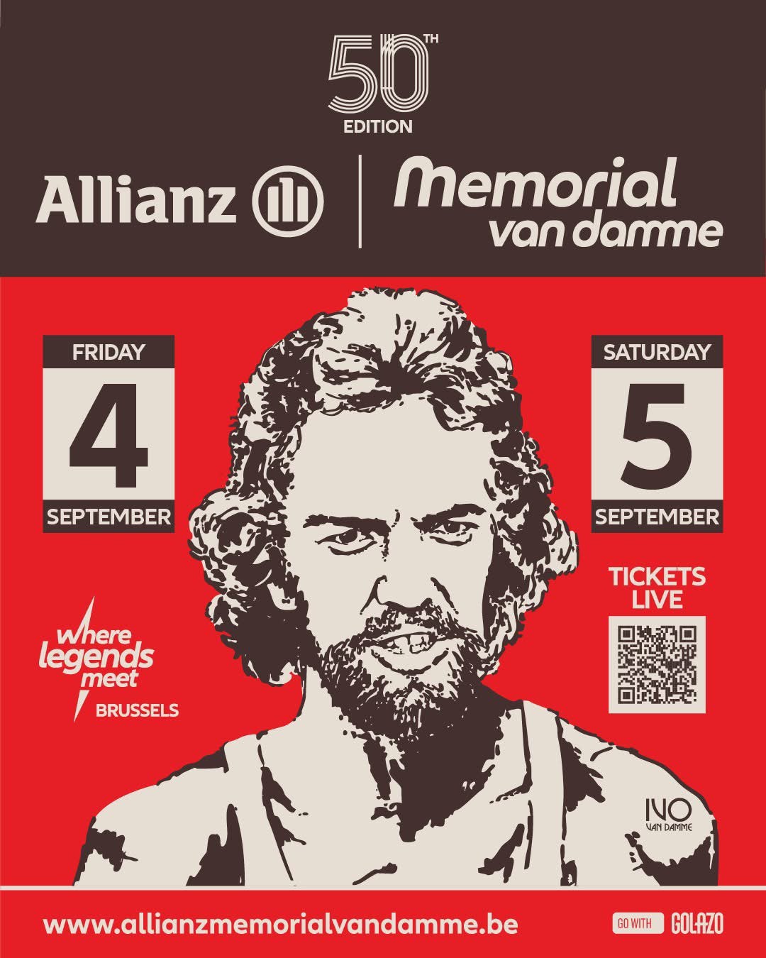 Ticket billet  pour Van Damme heyzel athletisme