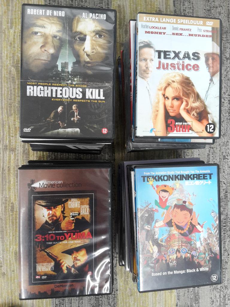 Pakket met 50 films op dvd: actie, thriller, humor, enz., Cd's en Dvd's, Dvd's | Actie, Gebruikt, Actie, Ophalen of Verzenden