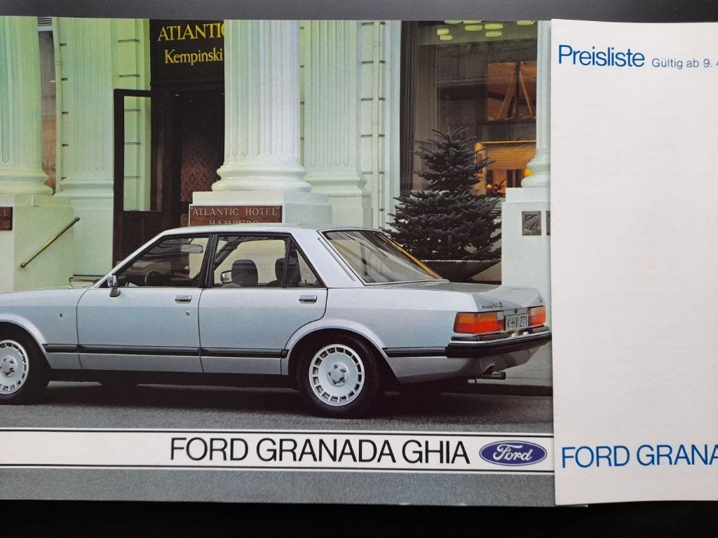 Ford Granada Ghia, brochure 7/1979 + prijslijst, Verzenden, Zo goed als nieuw, Ford