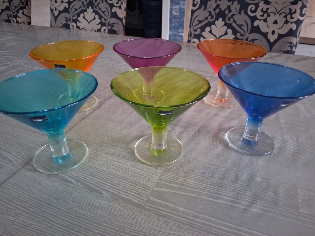 dessertglazen leonardo 6stuks gekluerd, Verzamelen, Ophalen, Nieuw