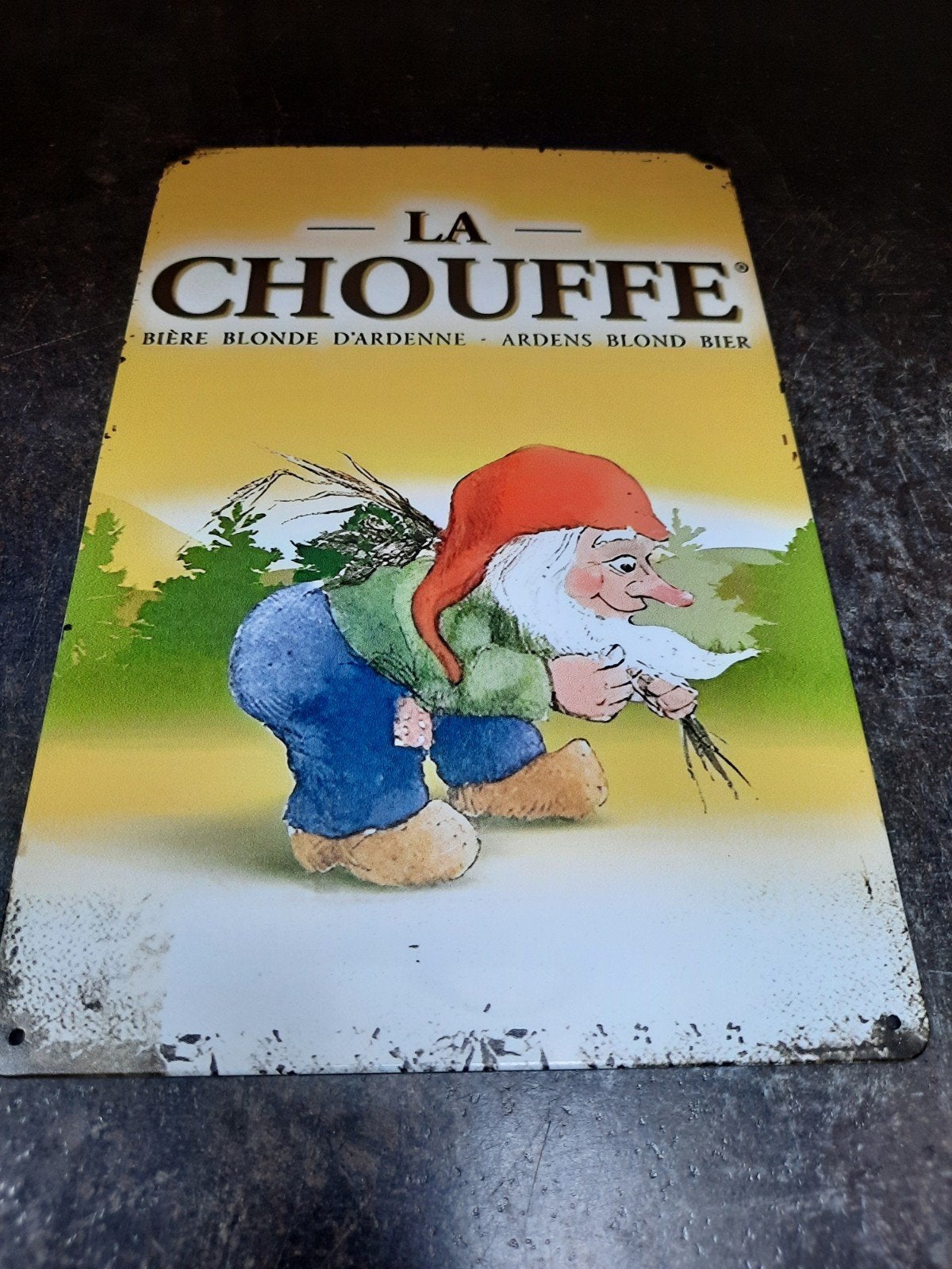 panneau publicitaire La Chouffe, Enlèvement ou Envoi, Panneau publicitaire