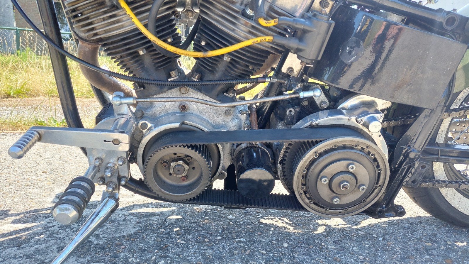 BDL belt aandrijving startmotor 4 bak shovelhead panhead, Motoren, Onderdelen | Harley-Davidson, Ophalen