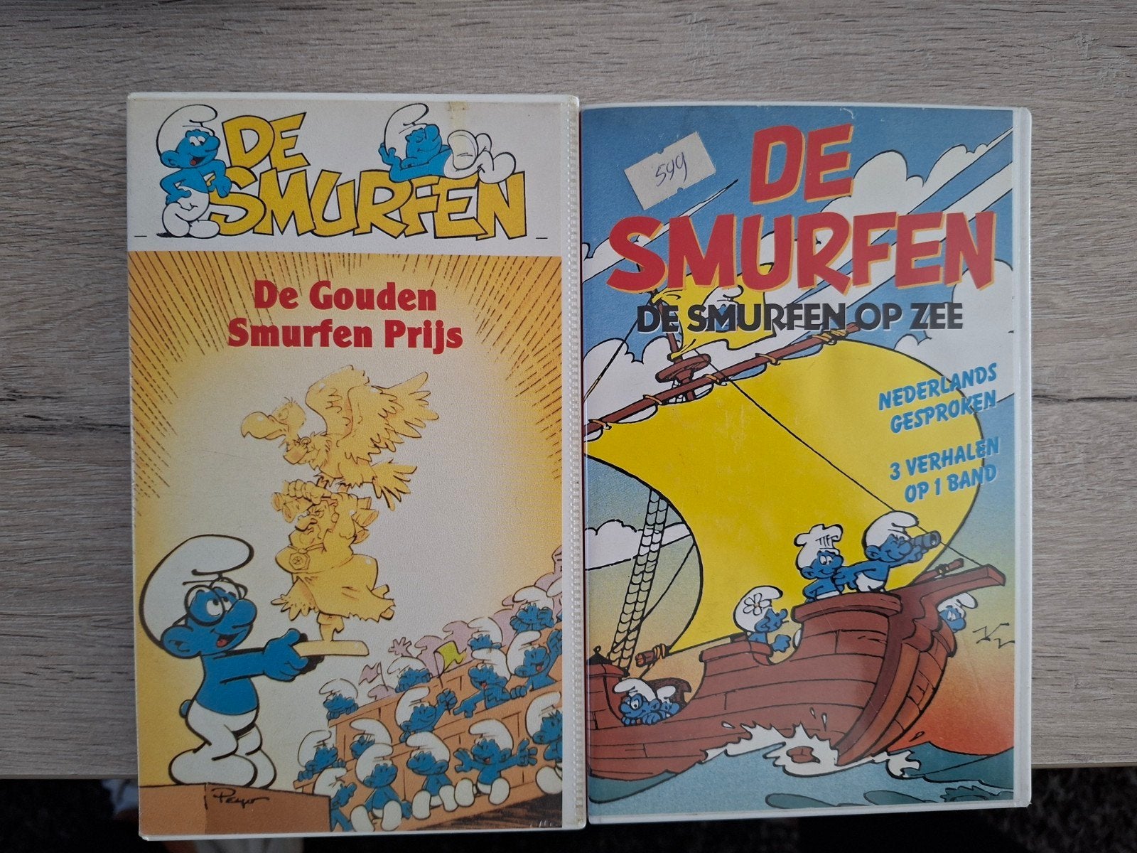4x VHS Musti,De Smurfen, Astronautje,.., Cd's en Dvd's, Alle leeftijden, Ophalen of Verzenden, VHS