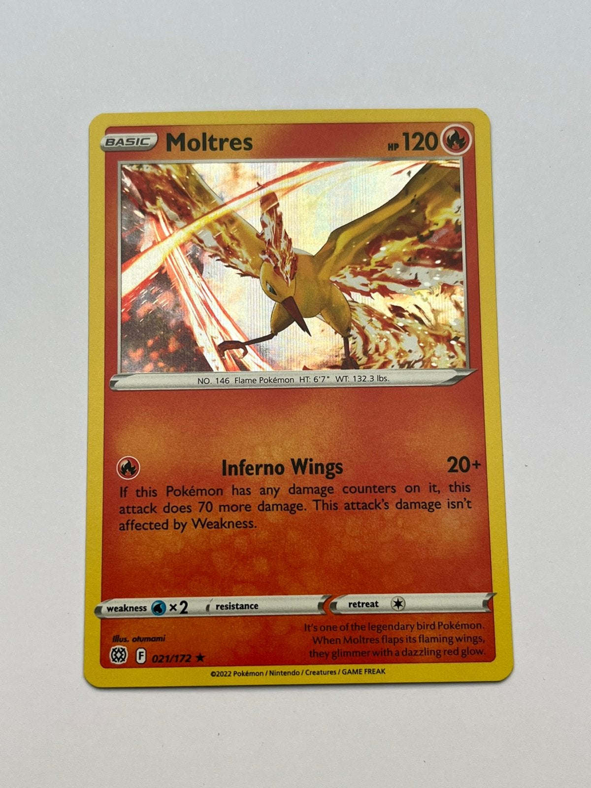 Pokémon Moltres 021/172 Rare Holo Brilliant Stars NM, Ophalen of Verzenden, Nieuw