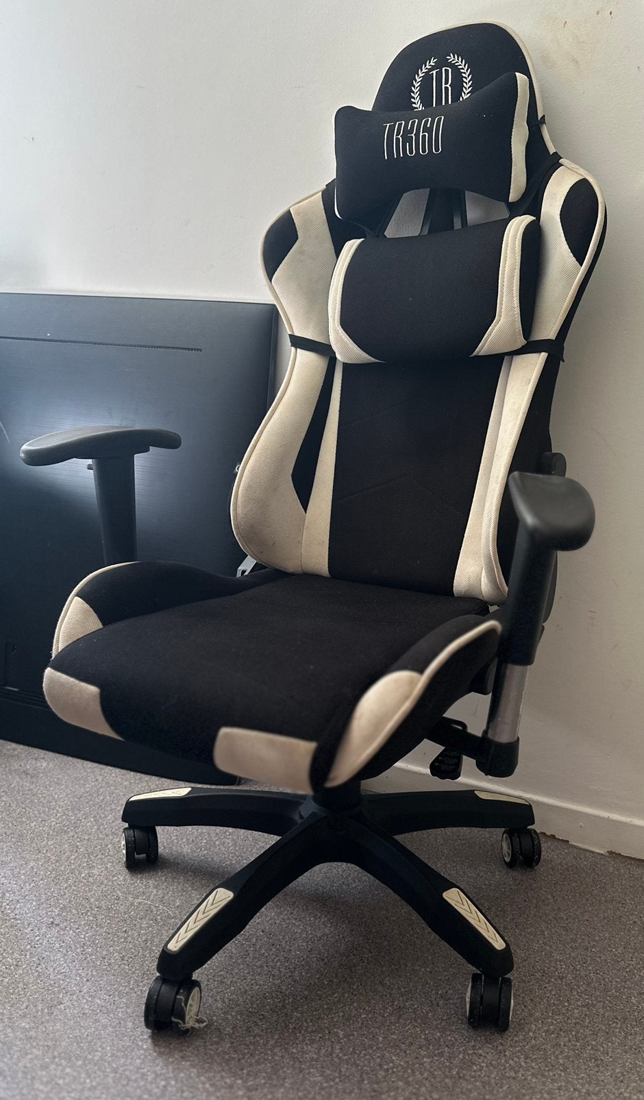 Gaming stoel TR360, Maison & Meubles, Chaises de bureau, Comme neuf, Blanc, Enlèvement