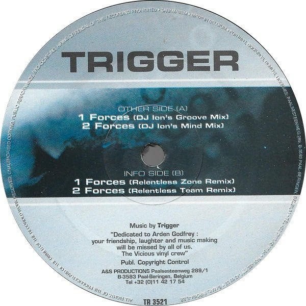 Trigger - Forces, Enlèvement ou Envoi, Neuf, dans son emballage, 12 pouces, Trance