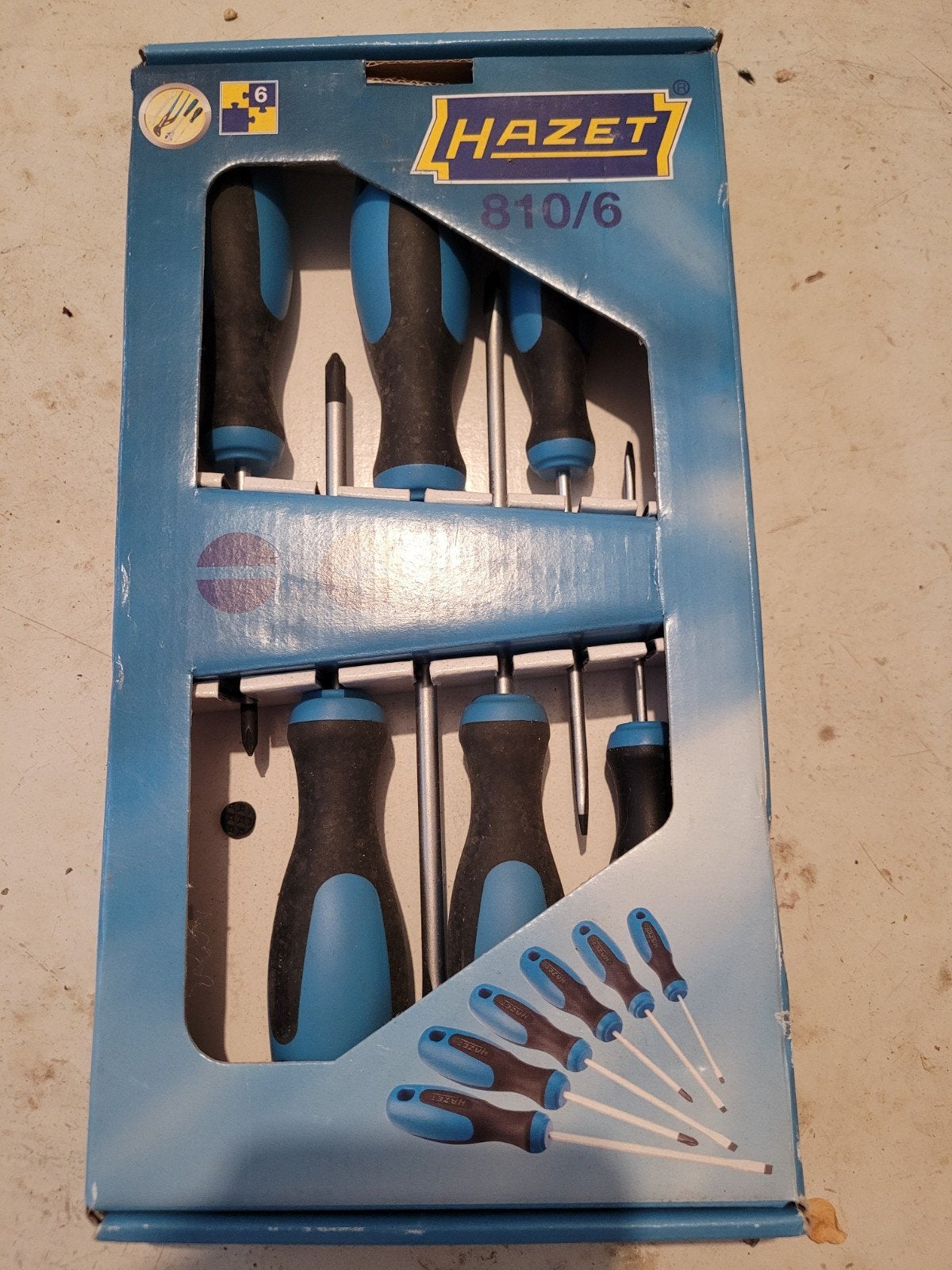 Jeu de tournevis HAZET 810/6 – 6 pièces – Qualité pro, Doe-het-zelf en Bouw, Gereedschap | Handgereedschap, Zo goed als nieuw