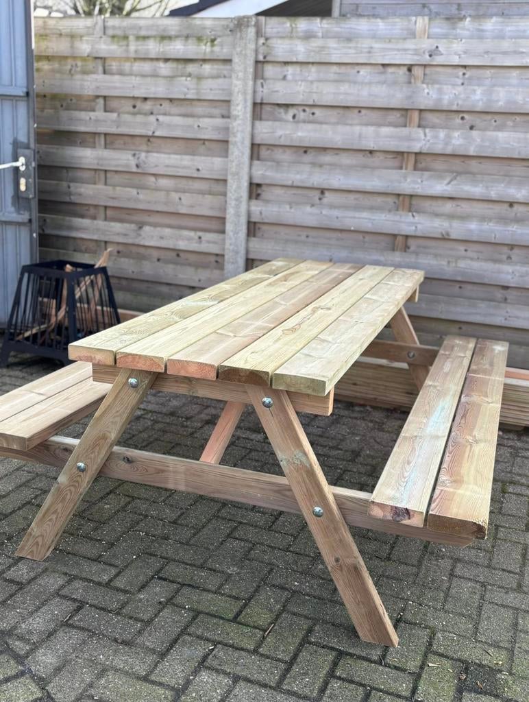 Picknicktafel, Tuin en Terras, Picknicktafels, Ophalen, Nieuw, Rechthoekig, Hout