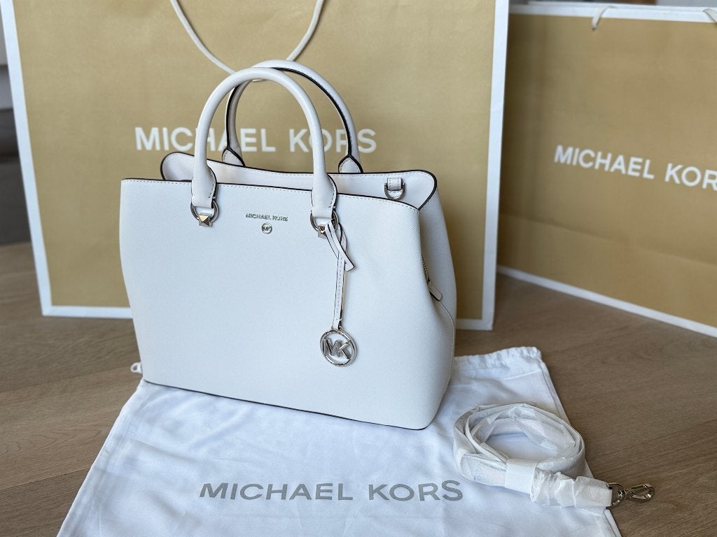 Grand modèle Edith en cuir, porté 1X, Bijoux, Sacs & Beauté, Sacs | Sacs Femme, Comme neuf, Sac à main, Blanc, Enlèvement