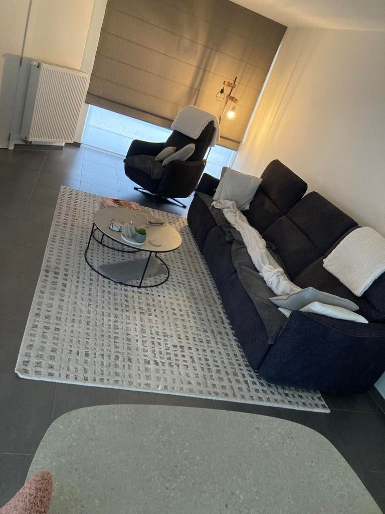 Tapis rectangulaire Juntoo, Enlèvement, Blanc, Rectangulaire