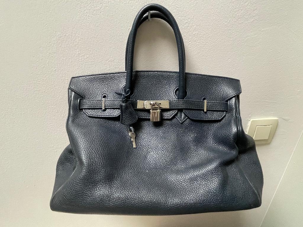 Buti leather bag, Enlèvement ou Envoi, Utilisé, Bleu, Sac à main