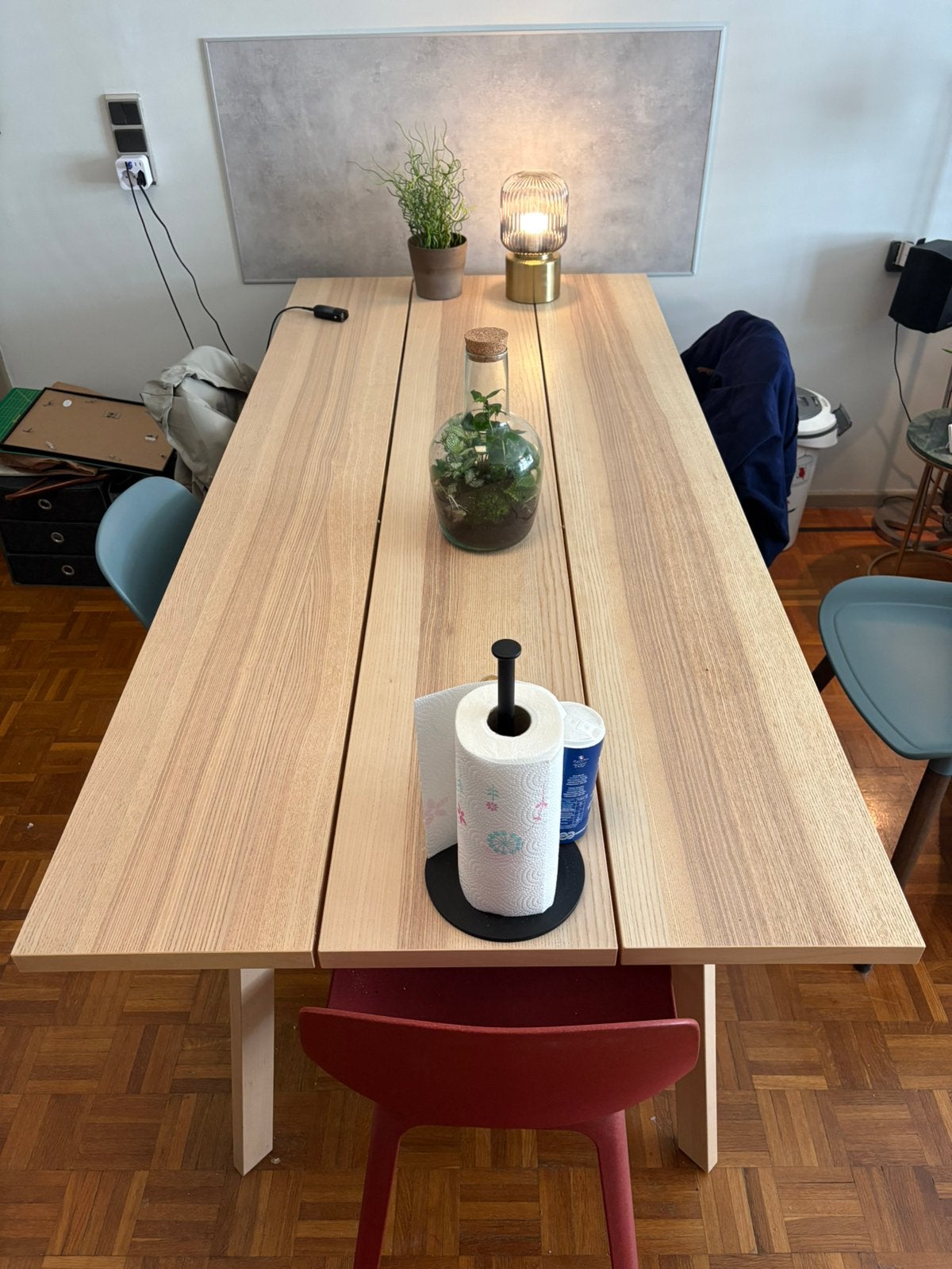 Eettafel 200x90, Huis en Inrichting, Ophalen, Gebruikt, 50 tot 100 cm, 150 tot 200 cm