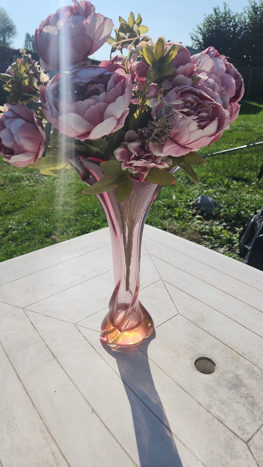 vaas met neppen bloemen, Antiek en Kunst, Ophalen