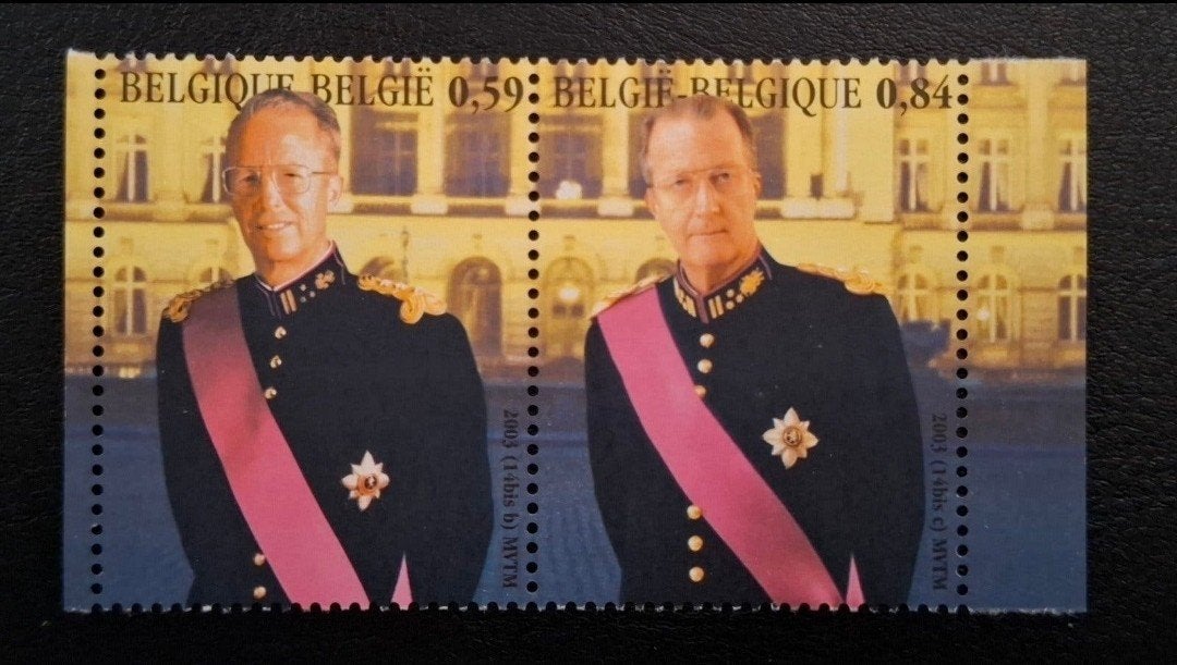 België: OBP 3202/03 ** Hulde aan de Koning 2003., Koninklijk huis, Frankeerzegel, Ophalen of Verzenden, Zonder stempel