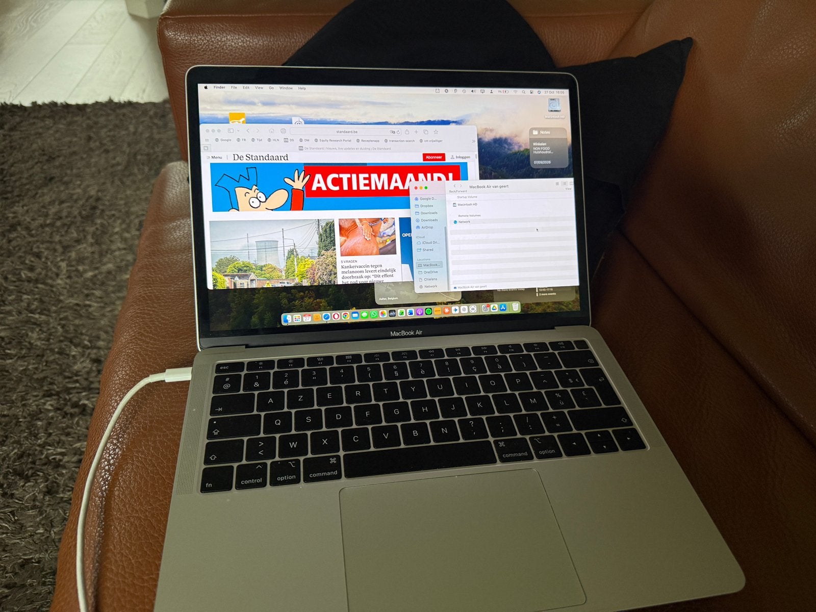 Macbook air, Computers en Software, Ophalen, Overige modellen, 13 inch, Zo goed als nieuw