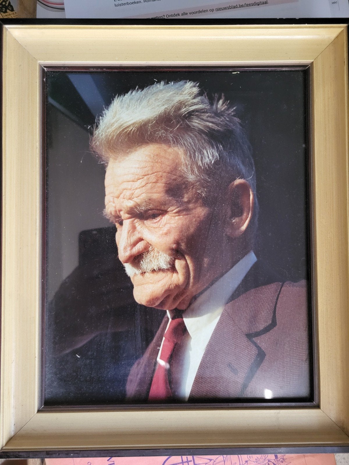 ingekaderde foto van Stijn Streuvels, Ophalen of Verzenden