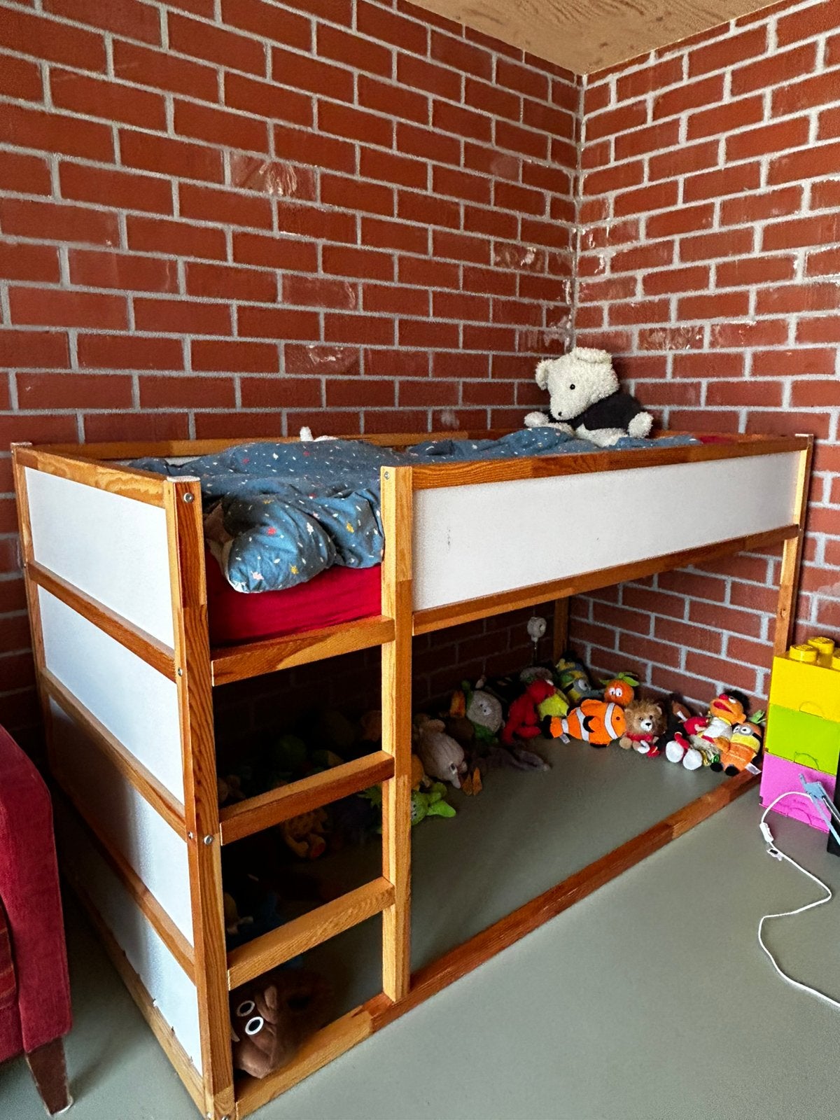 Ikea Kura massief grenen keerbaar bed GERESERVEERD, Ophalen, Zo goed als nieuw, Hoogslaper