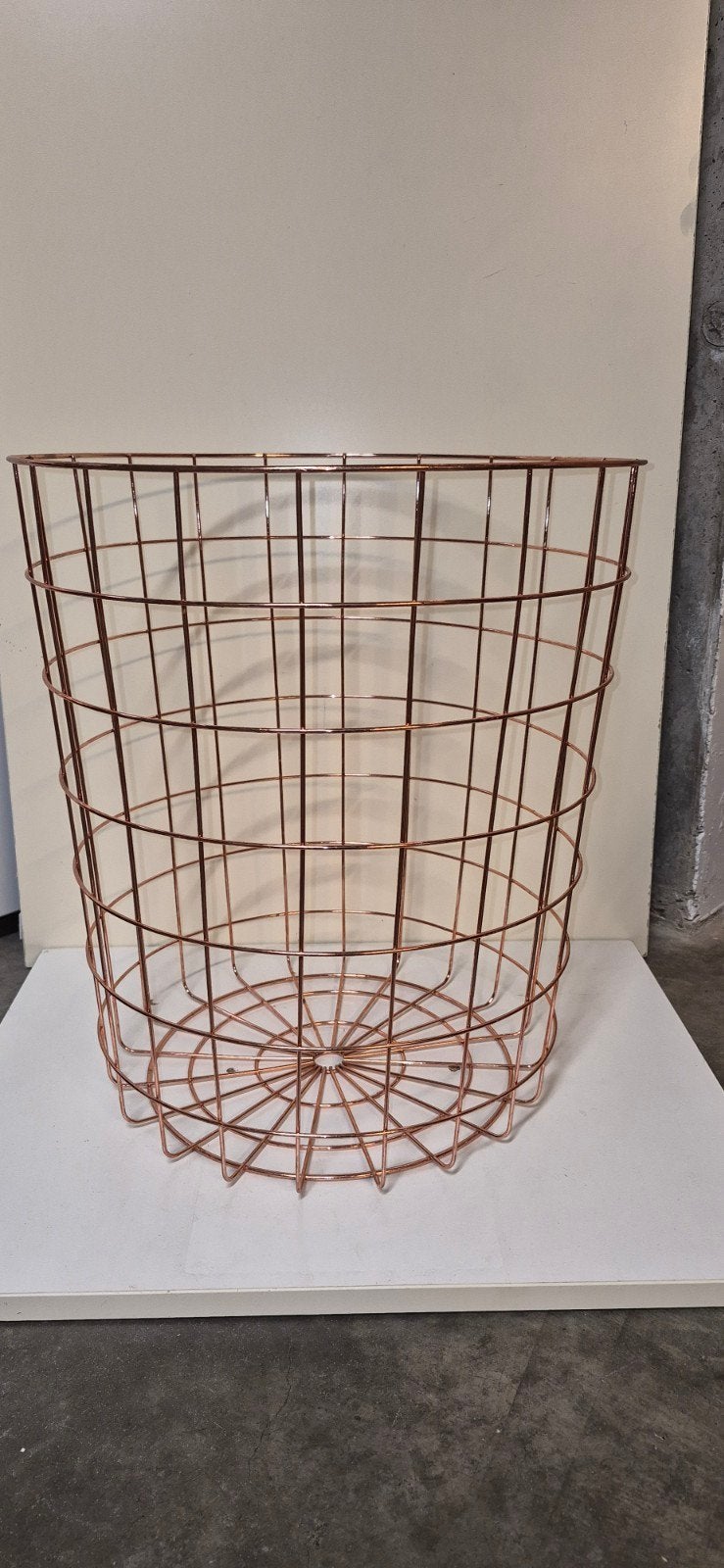 Draadmand koperkleurig H46cm diam40cm, Ophalen
