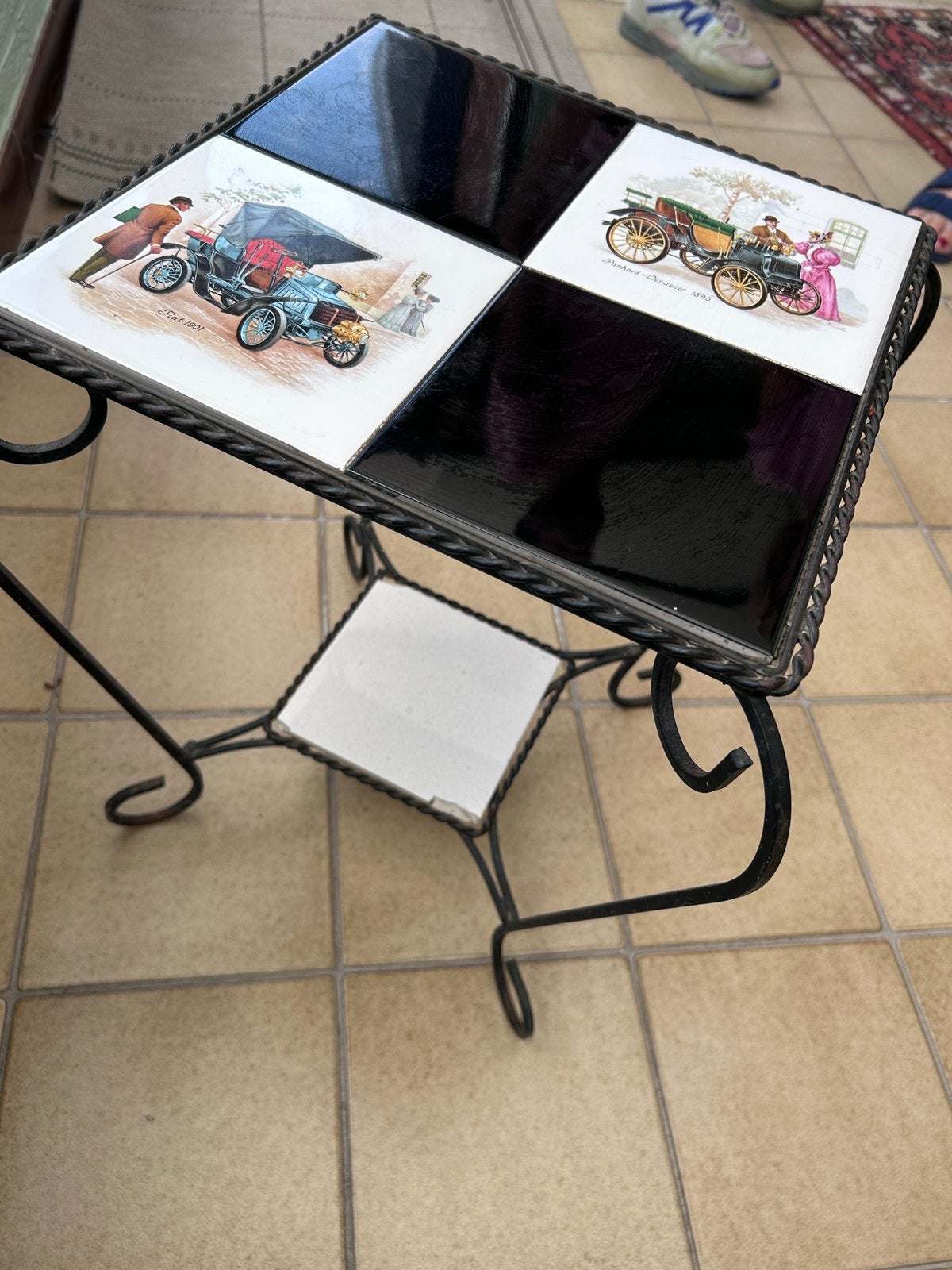 Vintage bijzettafel, Ophalen, Zo goed als nieuw