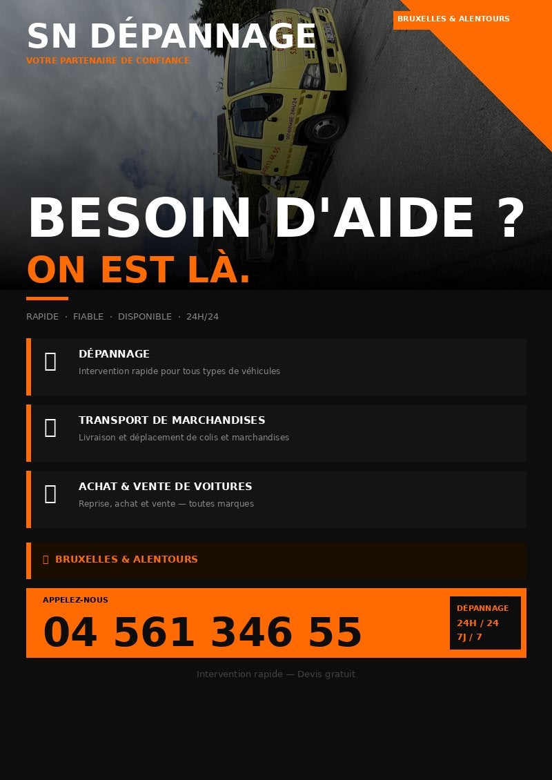 Depannage et transport, Diensten en Vakmensen, Auto en Motor | Monteurs en Garages