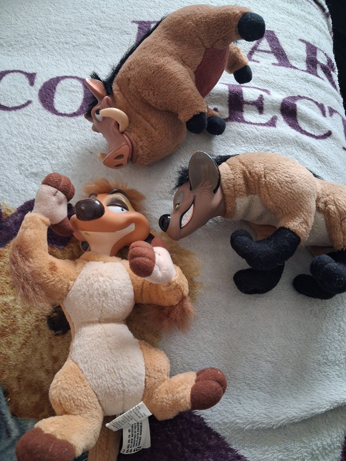 3 Authentic Knuffeltjes Lion King 1994., Verzamelen, Ophalen, Leeuwenkoning of Jungle Boek, Gebruikt, Knuffel