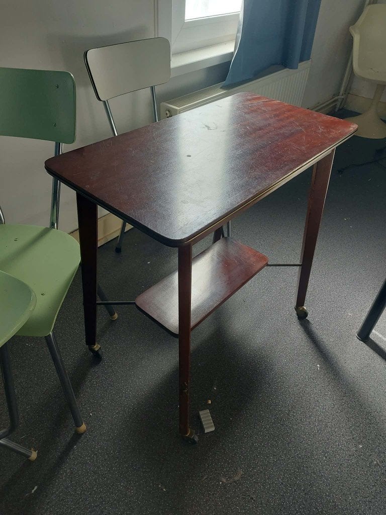 Vintage tv meubel/ trolley op wielen, 1960s, Huis en Inrichting, Ophalen, Zo goed als nieuw