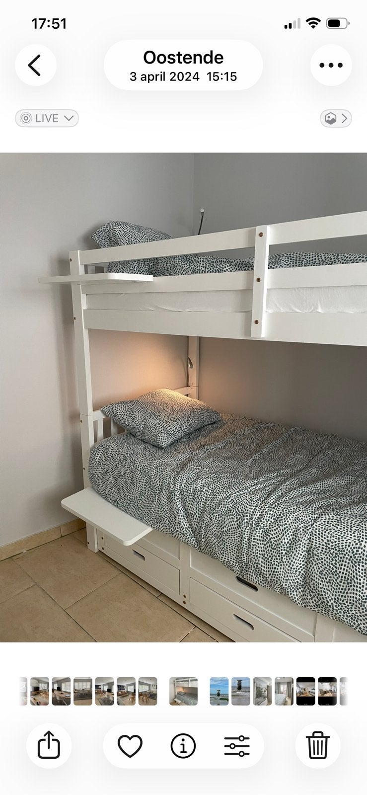 Te koop stapelbed 3 pers, Ophalen, Zo goed als nieuw, Stapelbed