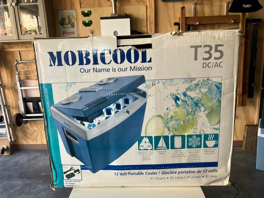 35 liter AC/DC coolbox te koop, Ophalen, Gebruikt