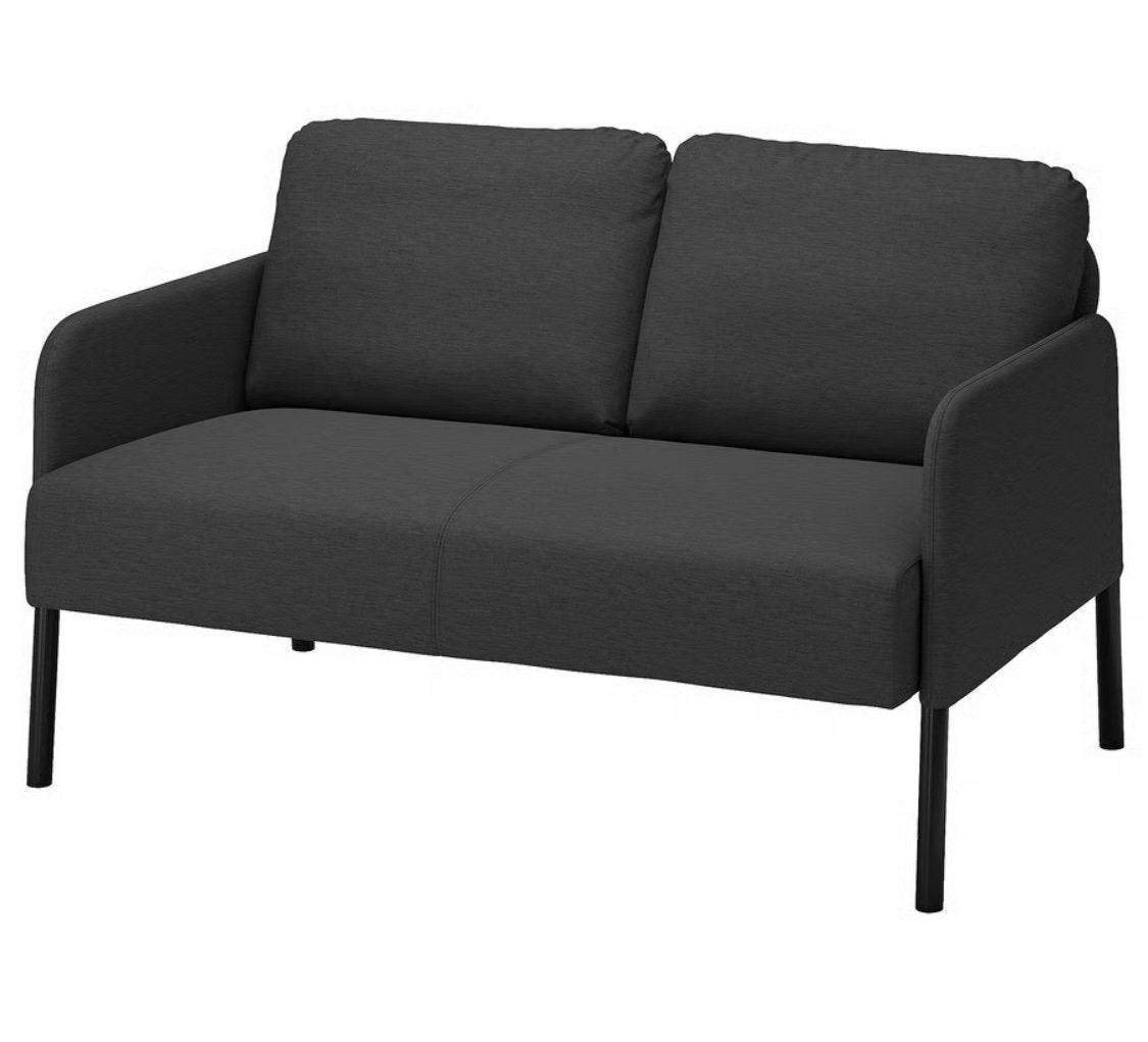 2-zit zetel van Ikea, Huis en Inrichting, Ophalen, Gebruikt, Tweepersoons, Grijs