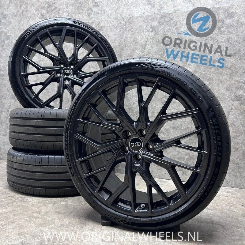 21 inch originele Audi Sport velgen + zomerbanden Audi A6, Gebruikt, 255 mm, -, -