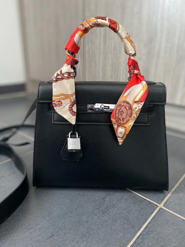 Sac inspi Kelly, Envoi, Comme neuf, Noir, Sac à main
