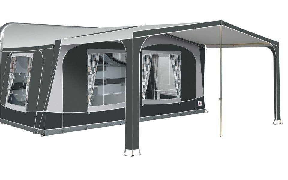 Dorema Garda 270 XL voortent + uitbouw + voortentluifel, Caravans en Kamperen, Voortenten en Luifels, Ophalen, Gebruikt, Ten Cate All Season 240g/m2