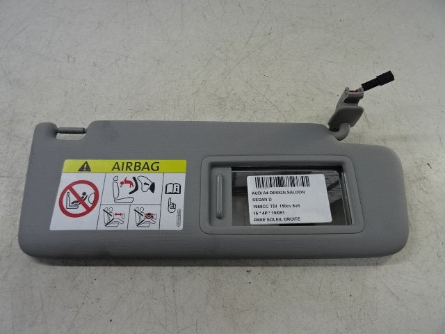 PARE-SOLEIL DROIT Audi A4 (B9) (01-2015/11-2019), Utilisé, Audi