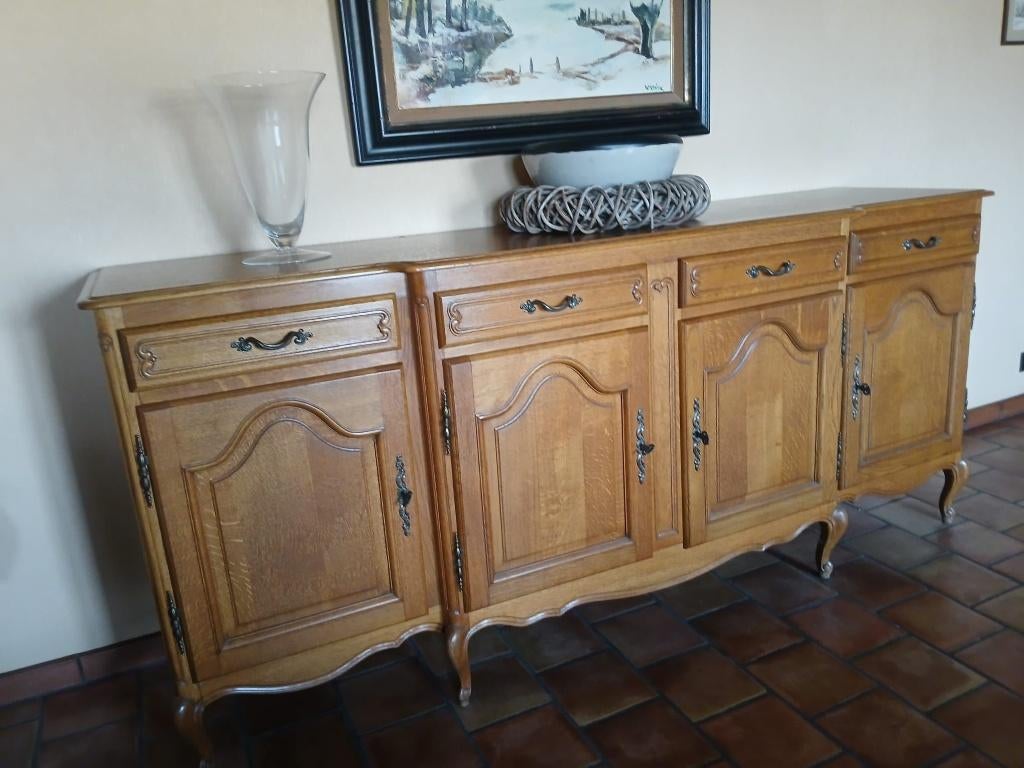 Louis XV dressoir kast massief hout, Antiek en Kunst, Ophalen