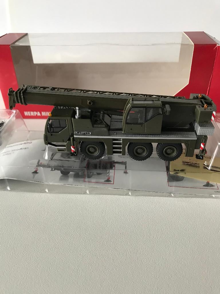 LIEBHERR LTM 1045 BUNDESWEHR - HERPA - 1:87, Hobby en Vrije tijd, Verzenden, Nieuw, Bus of Vrachtwagen, Herpa
