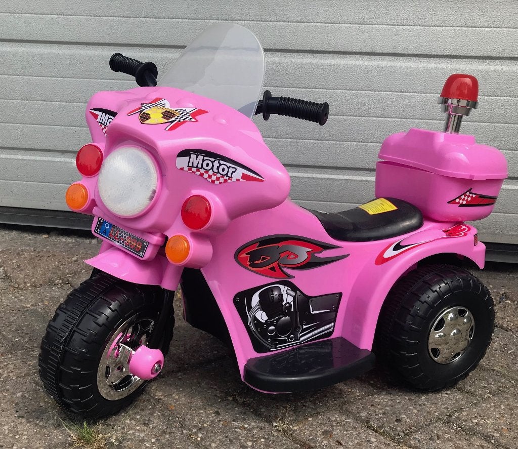 Politiemotor roze 6v Sirene - Verlichting - geluidjes - Lede, Enlèvement ou Envoi