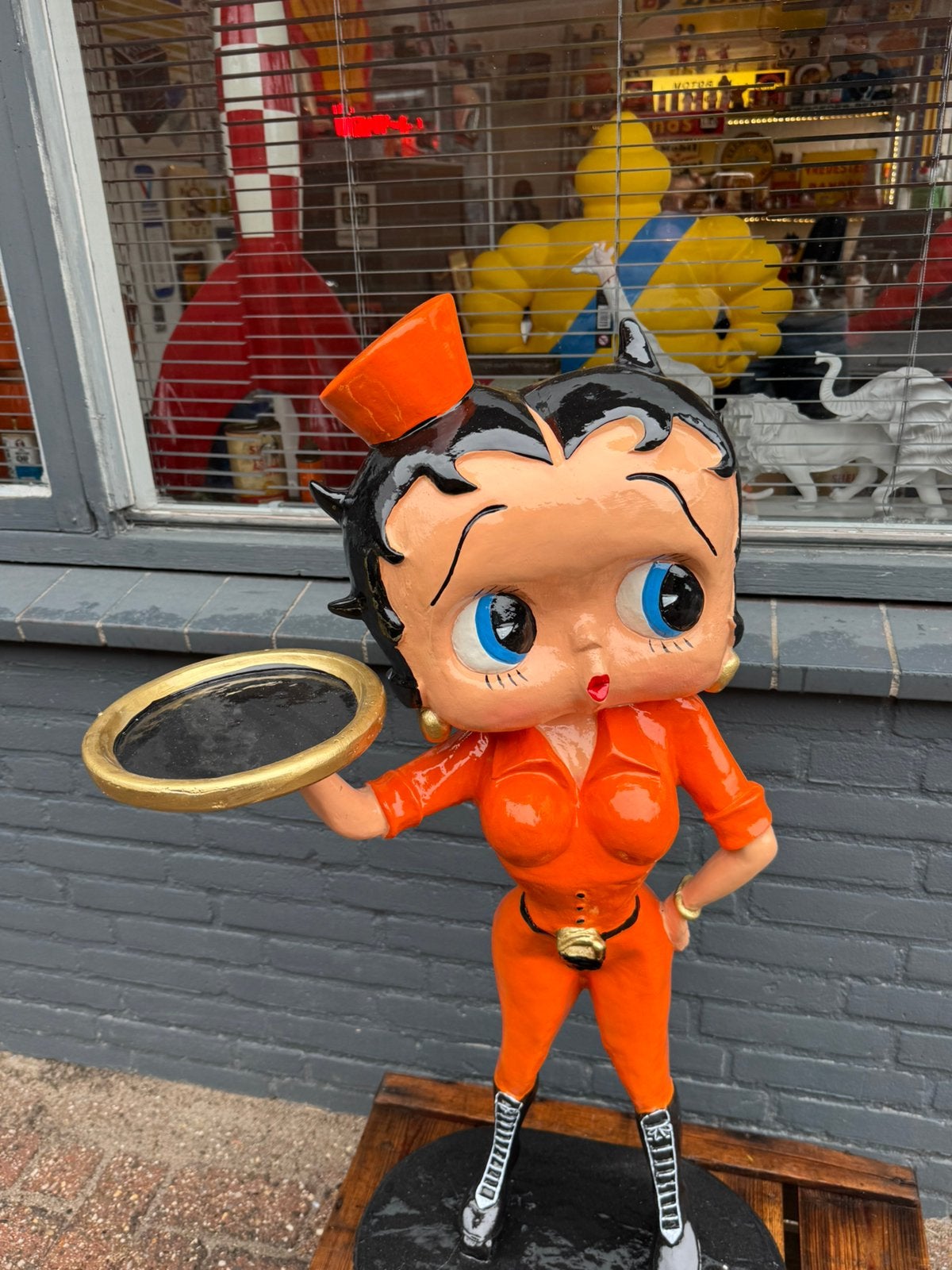 Statue de dîner Big Betty Boop, Statue ou Figurine, ., Comme neuf, Enlèvement