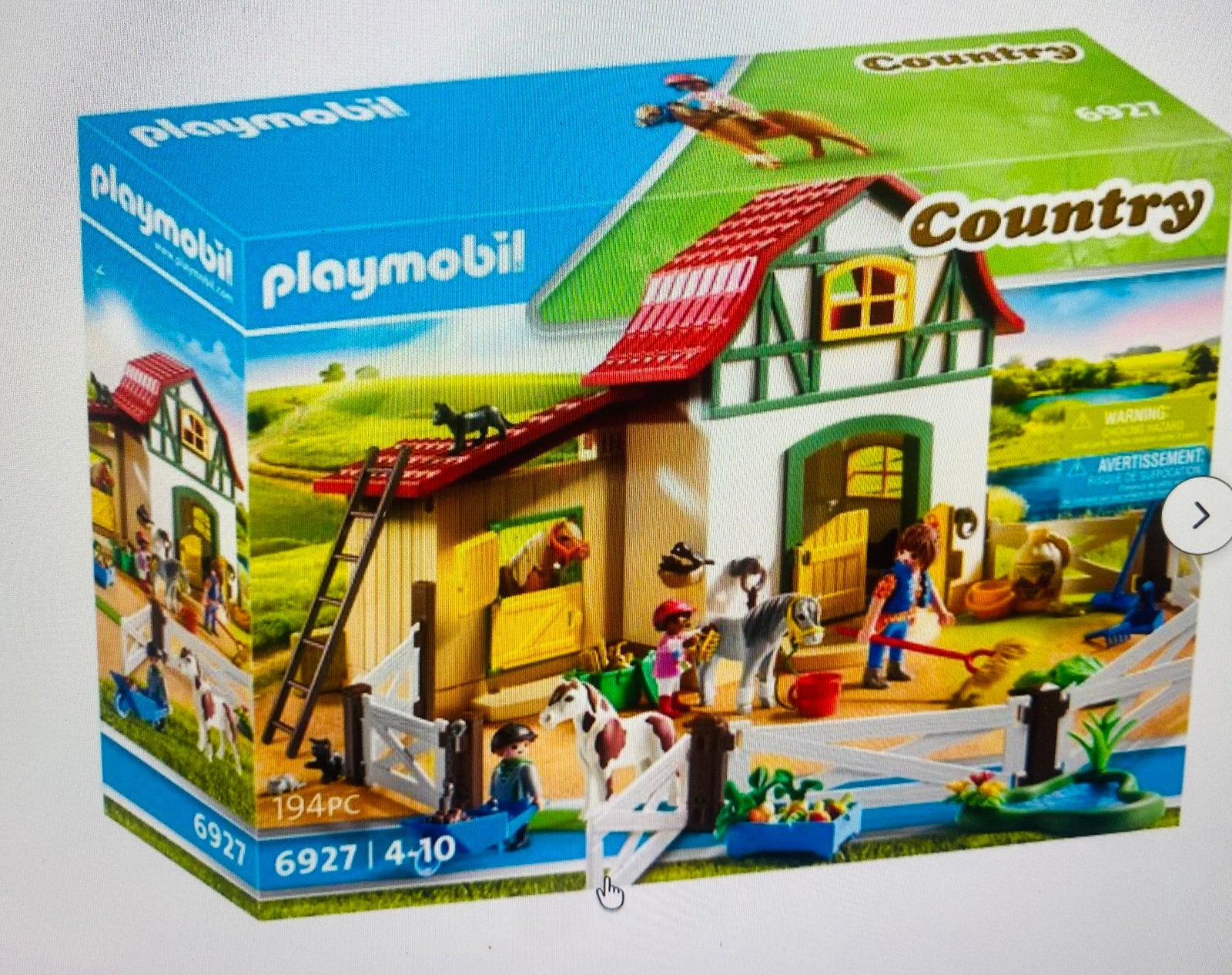 Ecurie de Playmobil 6927 + carrosse, Bâtiment, Comme neuf, Country, Kit complet