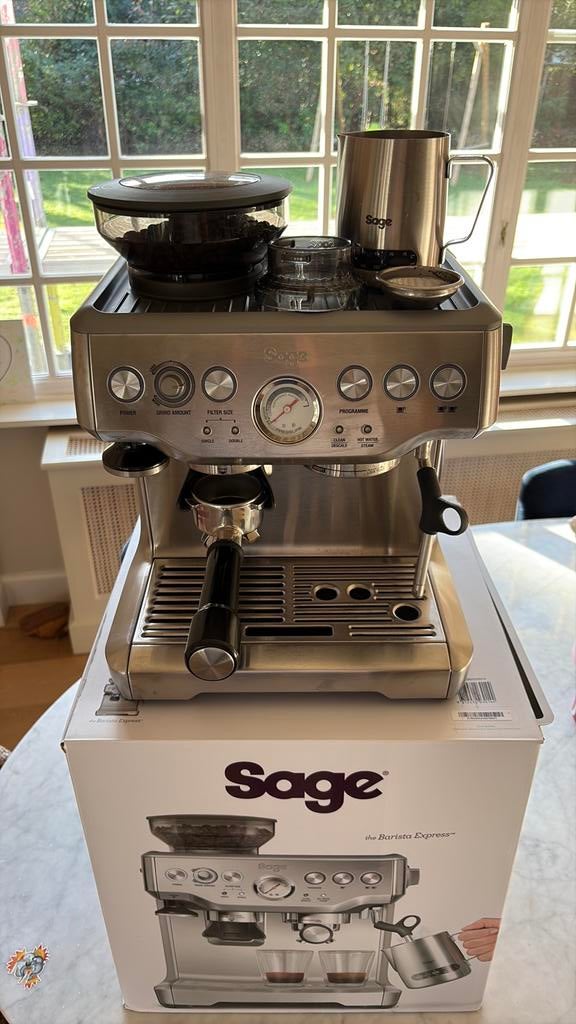 Sage Barista Express – Parfait état – 5 mois d’utilisation, Electroménager, Cafetières, Enlèvement ou Envoi, Comme neuf