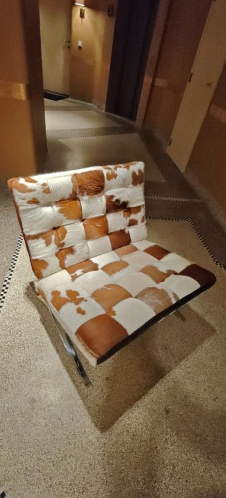 Chaise Barcelona - Réplique Haut de Gamme en Acier Plein, Ophalen, Eenpersoons, 75 tot 100 cm, Design iconique