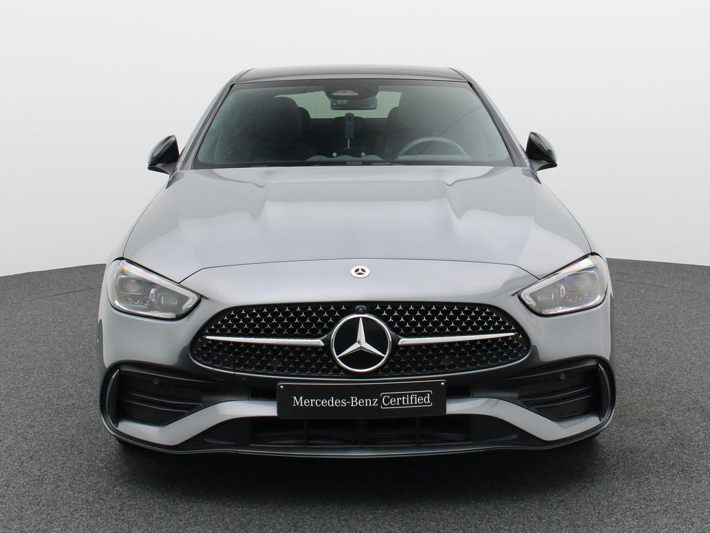 Mercedes-Benz C 300 e AMG Line + LEDER + BURMESTER + PANO DA, Automaat, 4 deurs, Zwart, 4 cilinders