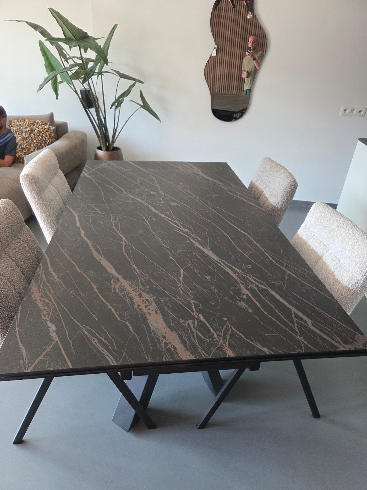 Keramische uitschuifbare eettafel 180–280 cm, Huis en Inrichting, Tafels | Eettafels, Ophalen