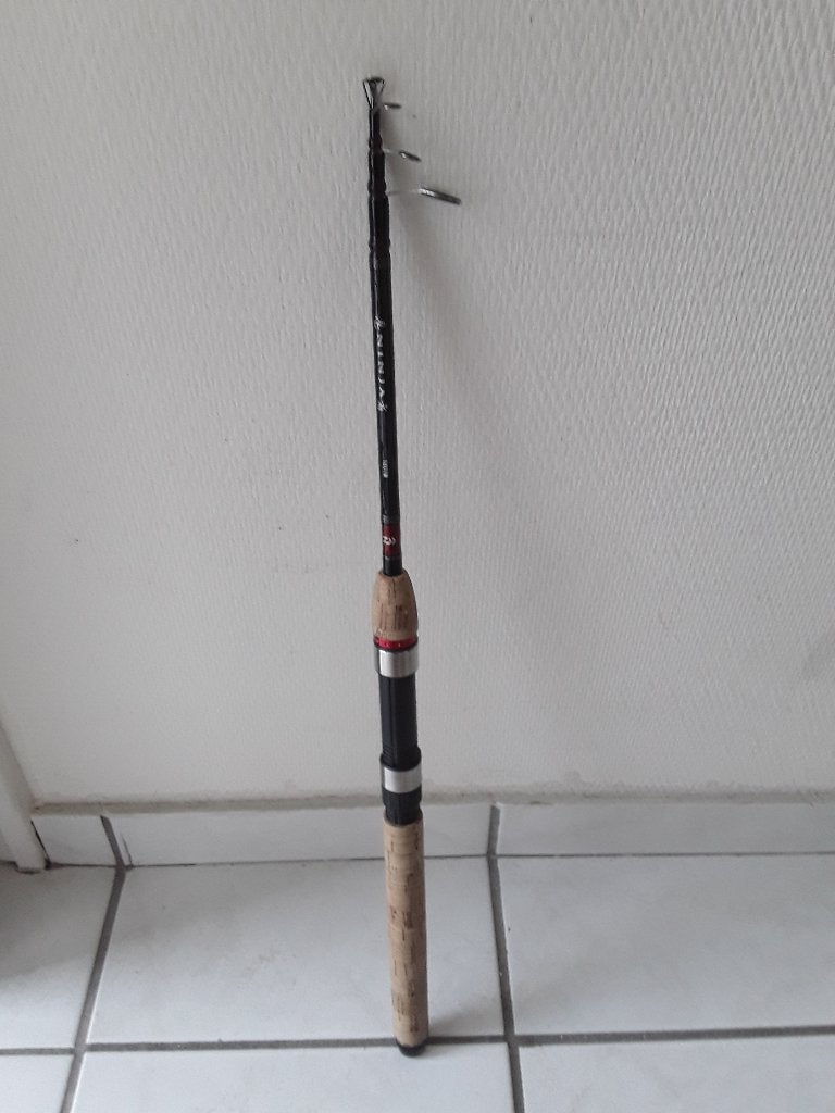 Roofvis daiwa hengel 1m80 .10 t 30 gram super licht Hengel, Watersport en Boten, Ophalen, Zo goed als nieuw, Werphengel