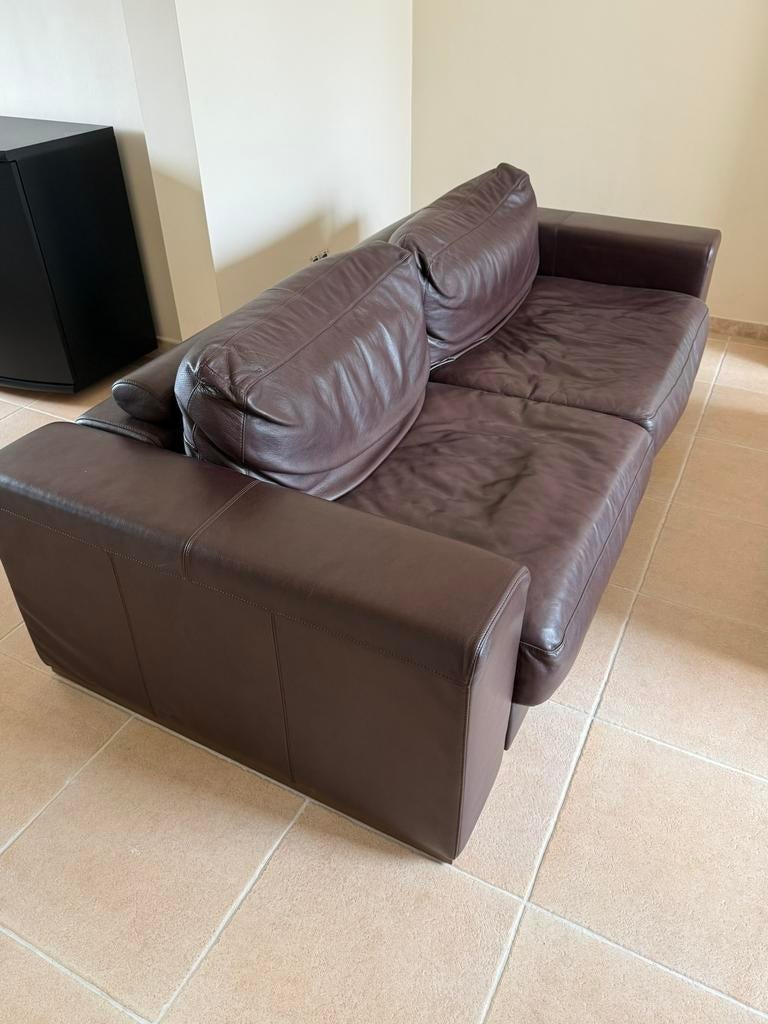 Lederen Natuzzi 3-zit, Enlèvement, Utilisé, Trois personnes