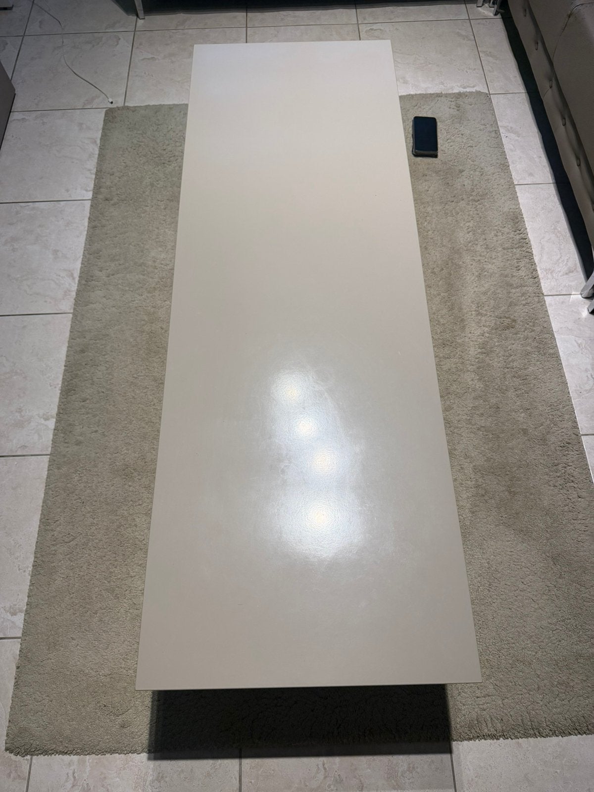 Grijze salontafel met extra onderblad, Ophalen, Minder dan 50 cm, Gebruikt, 150 tot 200 cm
