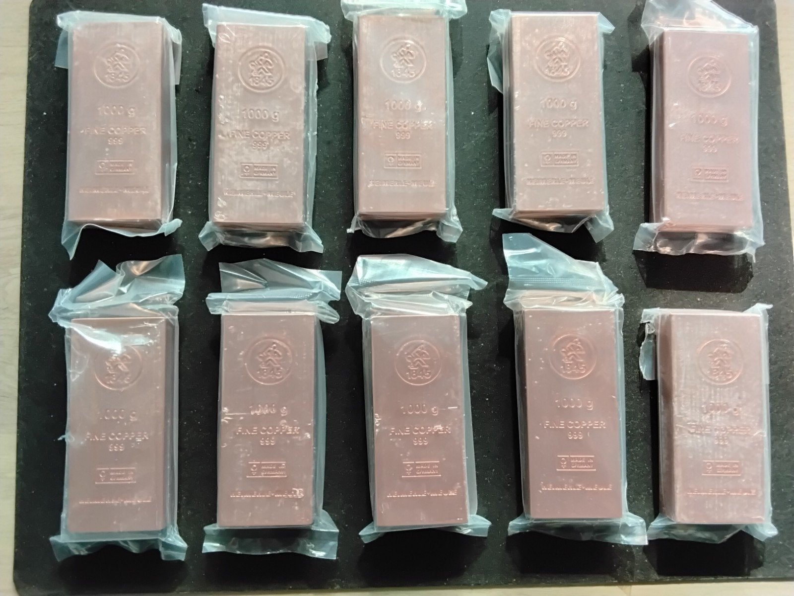 10x Heimerle en Meule 1 kilogram #koperbaren .999 fine koper, Enlèvement ou Envoi, Cuivre