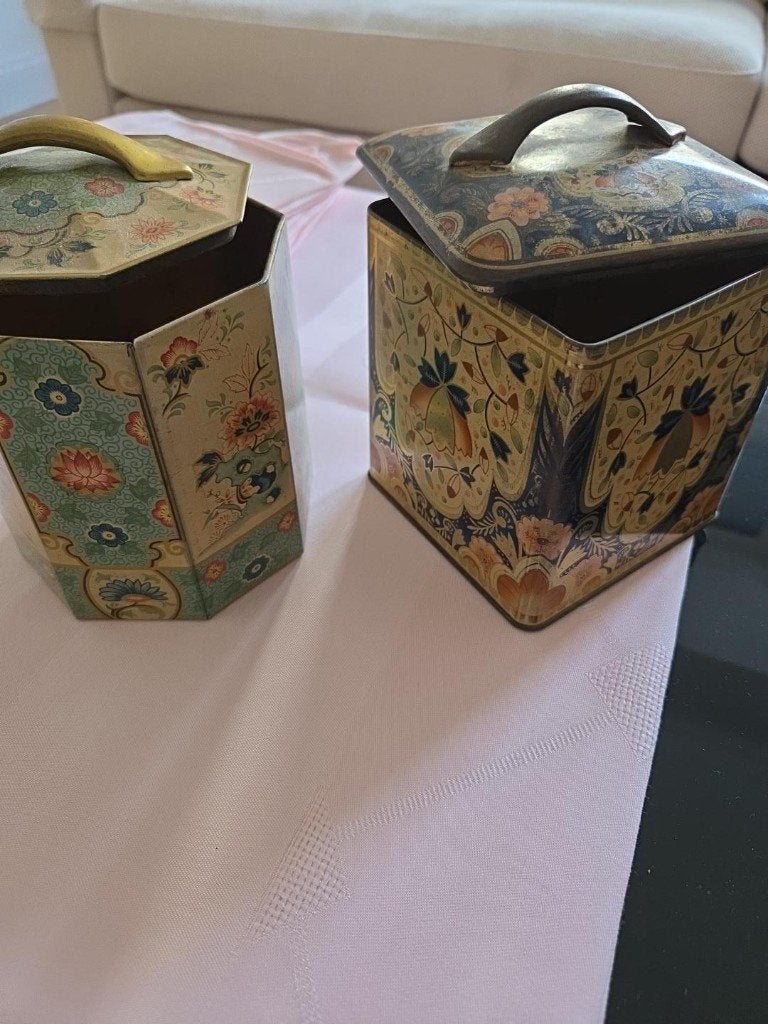 Boîtes à thé vintage, Utilisé, Autres types, Autres matériaux, Autres styles