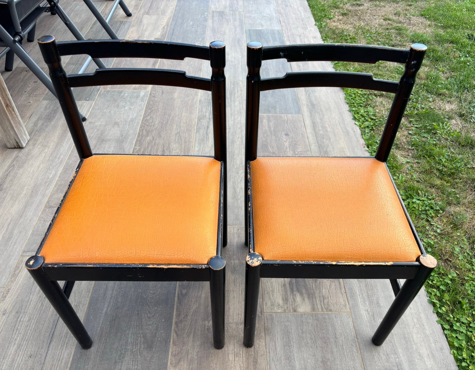 2 x vintage mid-century stoelen, Huis en Inrichting, Ophalen, Gebruikt